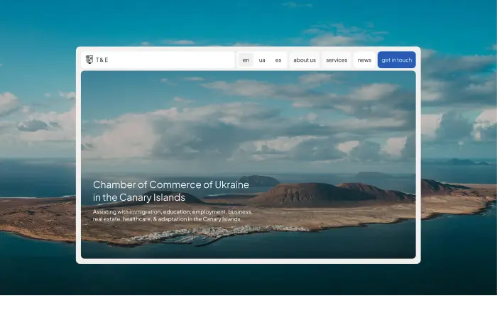 Corporate Website & UX/UI Design for The Ukrainian Chamber of Commerce