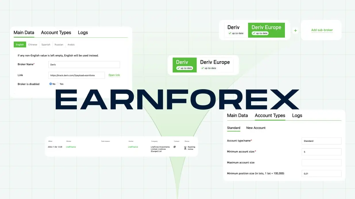 Brokers Admin Panel for Earnforex
