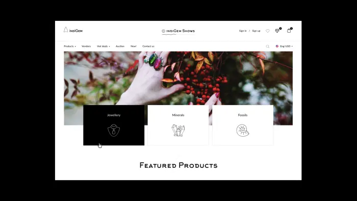 Front-end development for indiGem