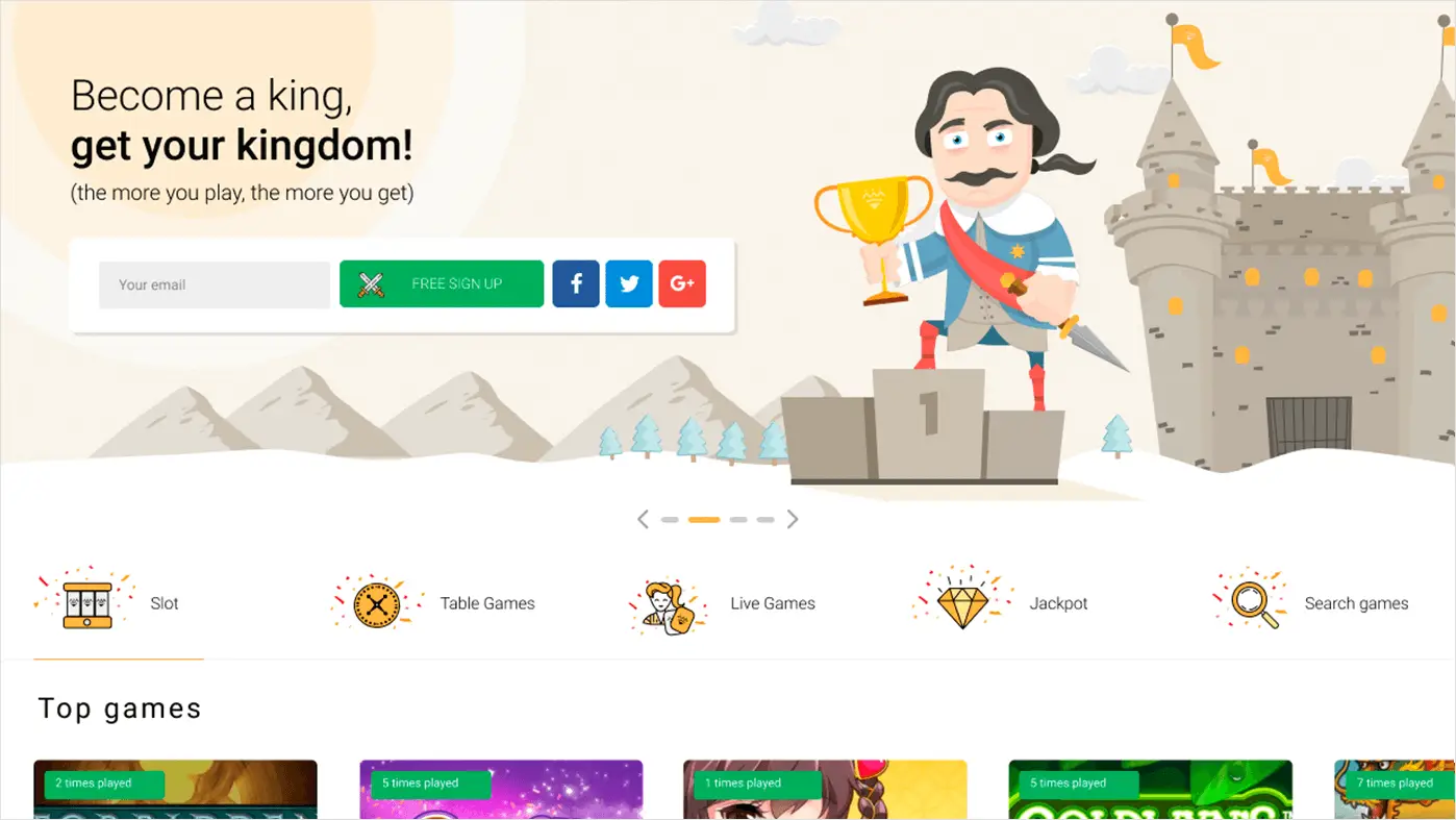 Branding, design, and HTML Markup for gambling website Est Casino