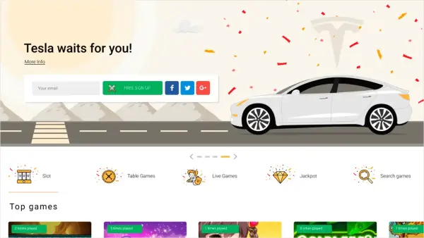 Branding, design, and HTML Markup for gambling website Est Casino