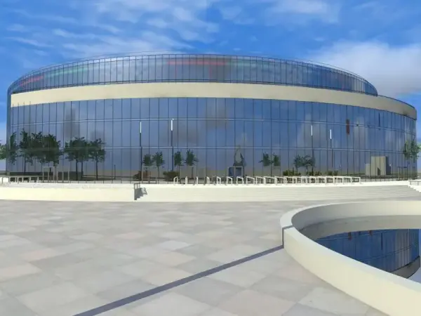 Sports arena facade design